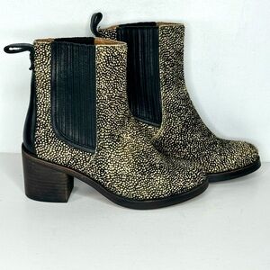 Ugg Camden Chelsea Boots Spotted Calf‎ Hair Block Heel Streetwear Y2K Sz 7